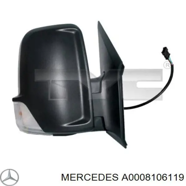 0008106119 Mercedes espejo retrovisor derecho