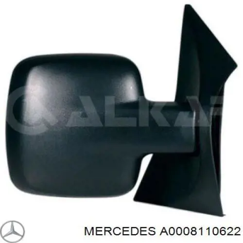 A0008110622 Mercedes cubierta de espejo retrovisor derecho