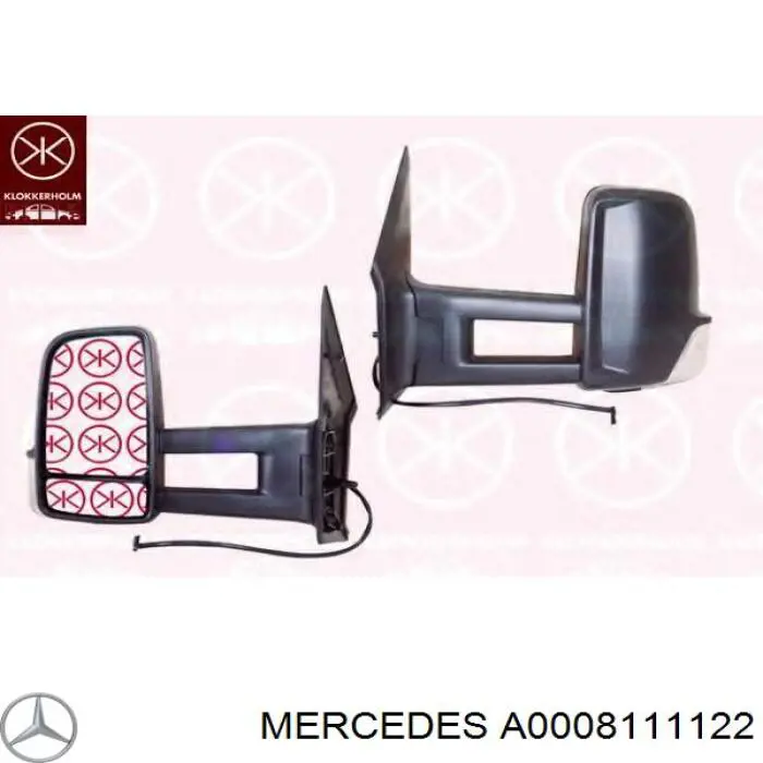 A0008111122 Mercedes Cubierta de espejo retrovisor derecho