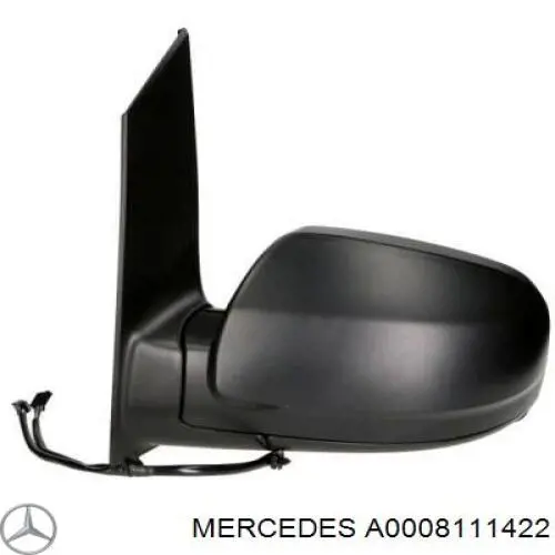 A0008111422 Mercedes cubierta de espejo retrovisor izquierdo