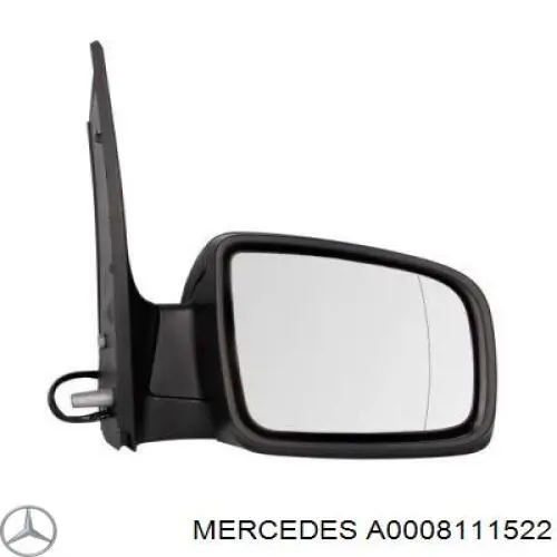 A0008111522 Mercedes cubierta de espejo retrovisor derecho