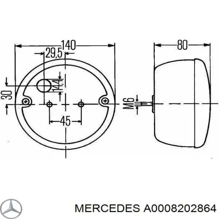 Piloto posterior izquierdo/derecho para Mercedes Bus 207-310 (601)