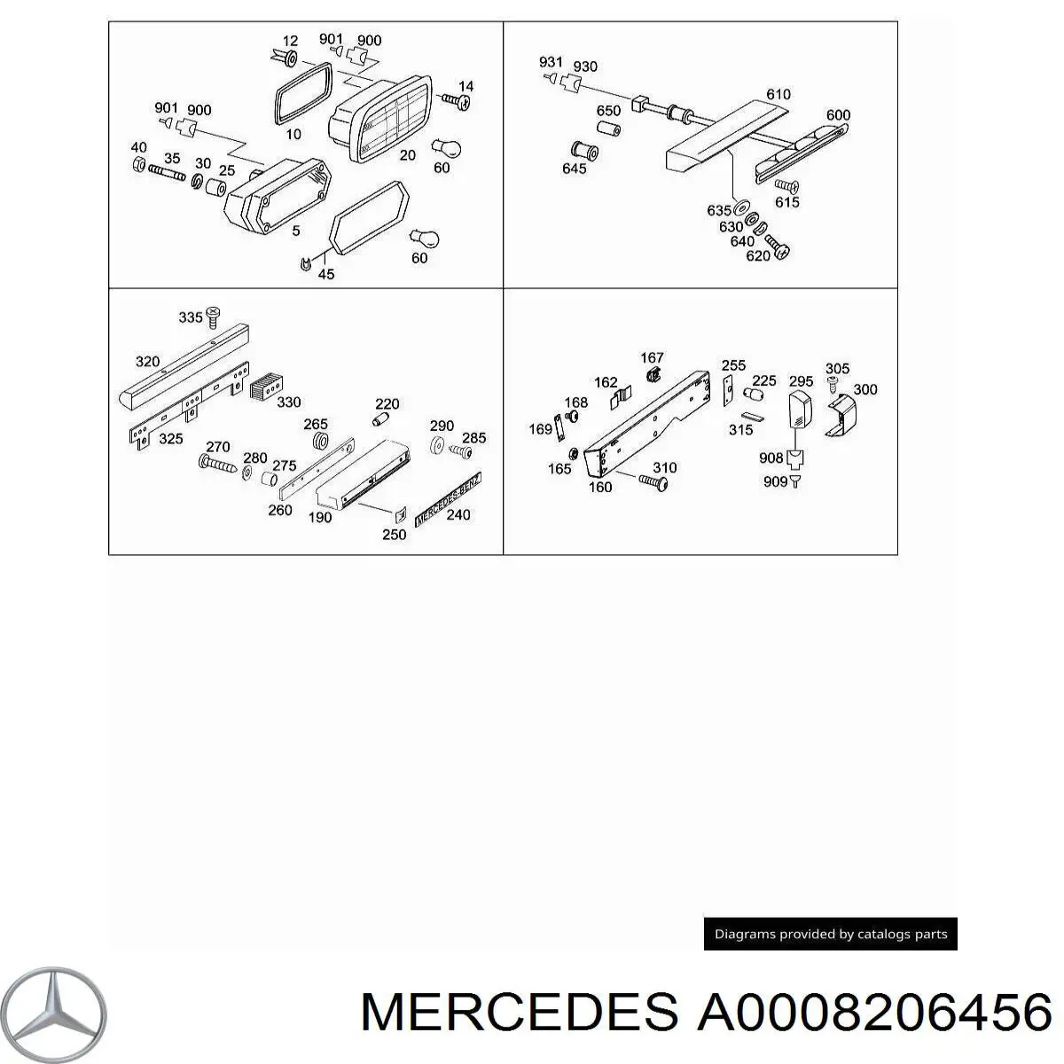 Comprar A000820645667 Mercedes Luz de marcha atrás