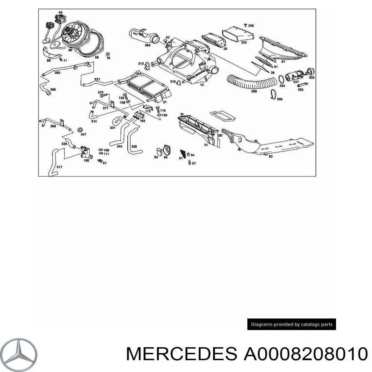 0008208010 Mercedes presostato, aire acondicionado