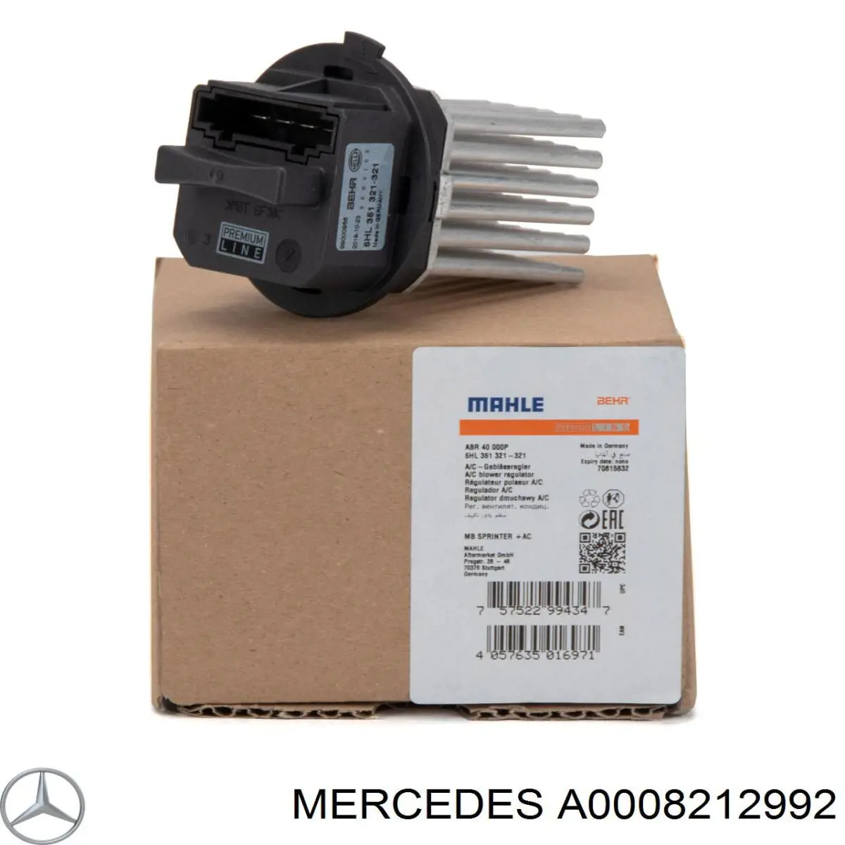A0008212992 Mercedes resistencia de calefacción