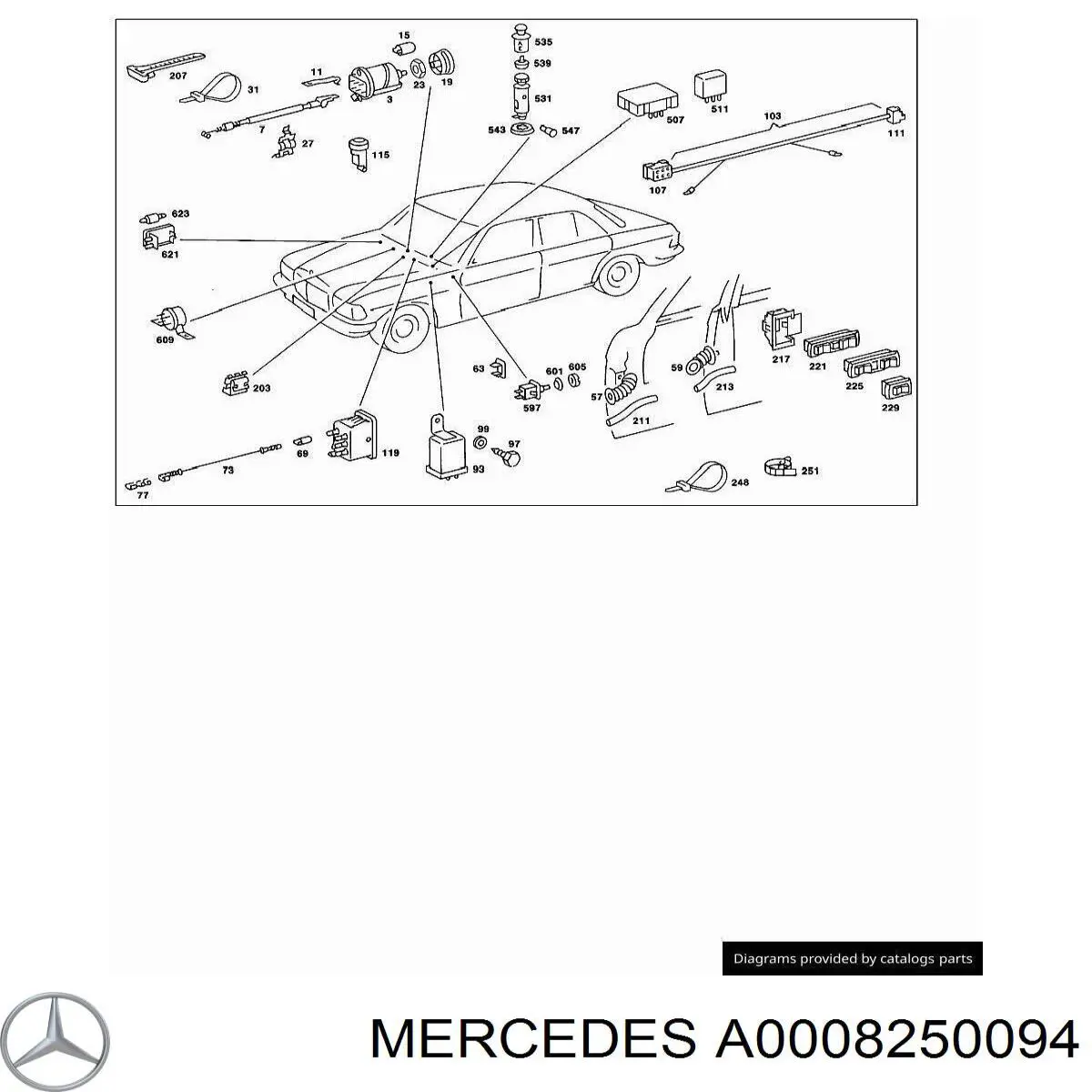 A0008250094 Mercedes bombilla