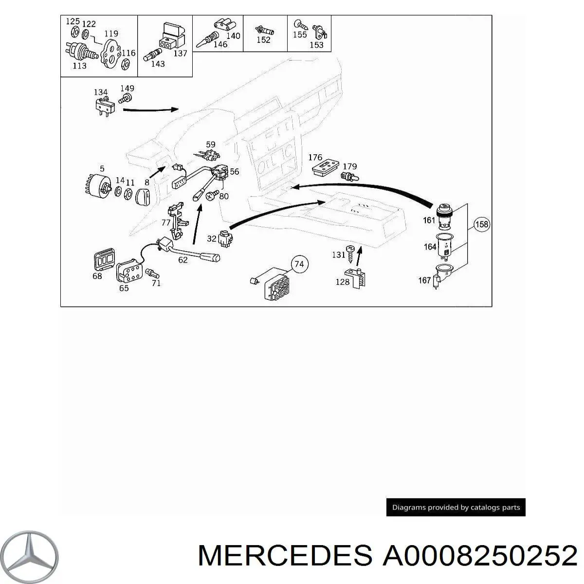 A0008250252 Mercedes 