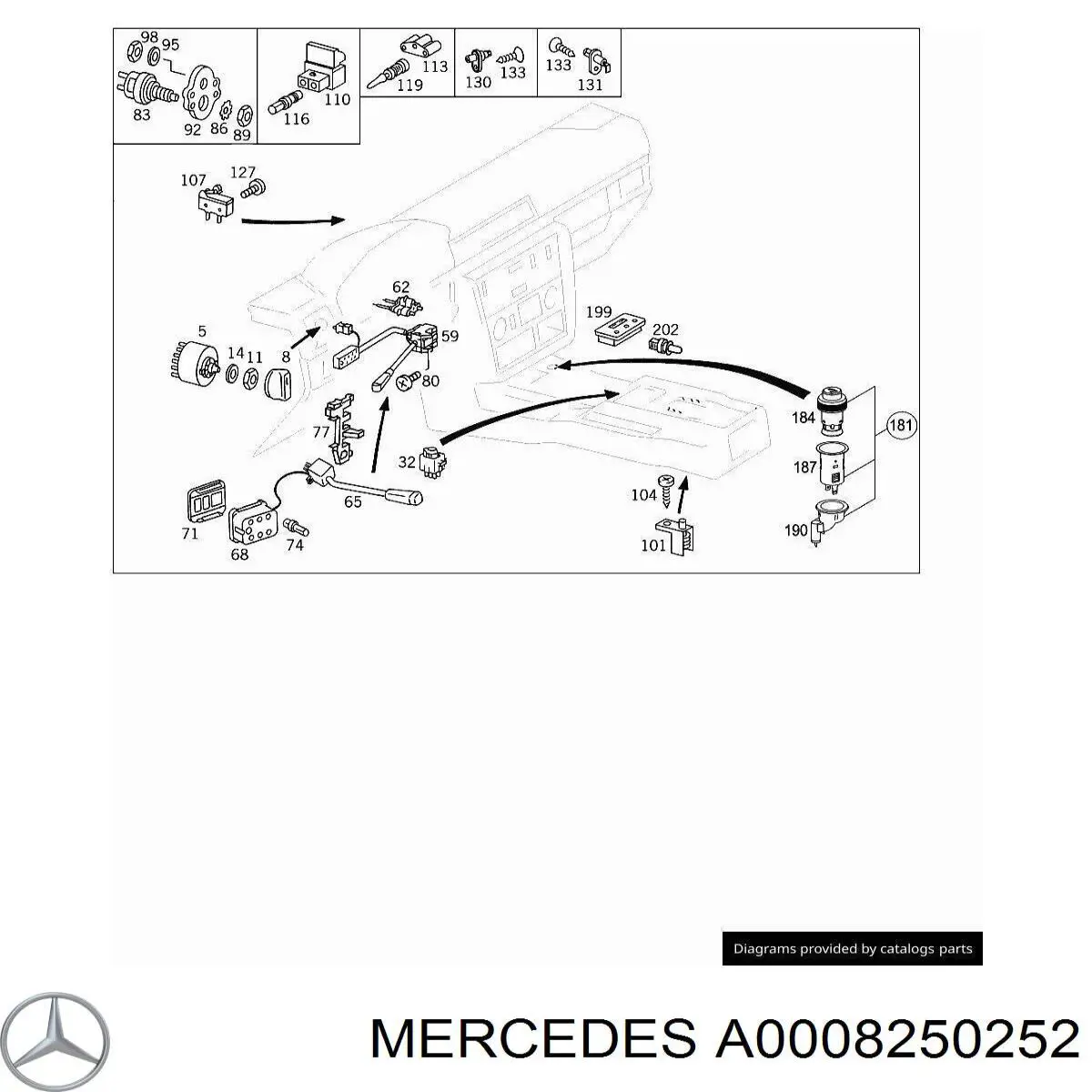  Mercedes A0008250252 precio, desde 23,17 EUR