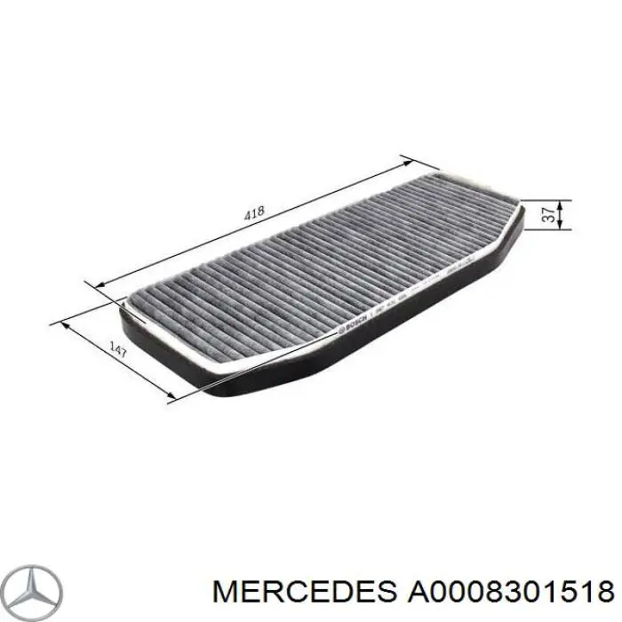 A0008301518 Mercedes filtro habitáculo