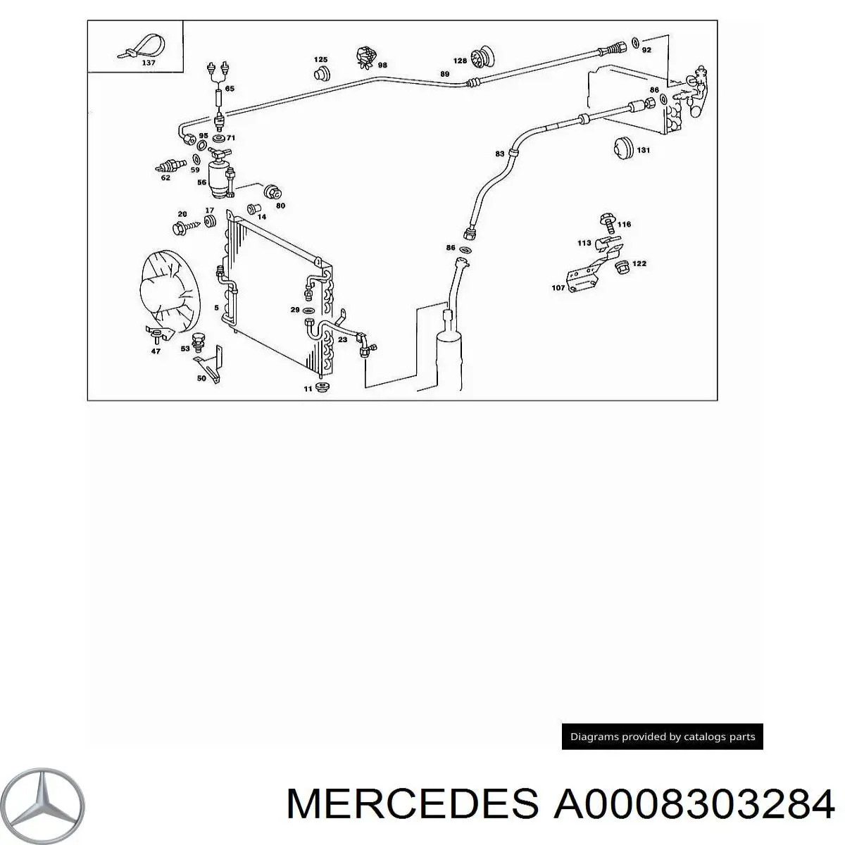 A0008303284 Mercedes Sensor de baja presion aire acondicionado