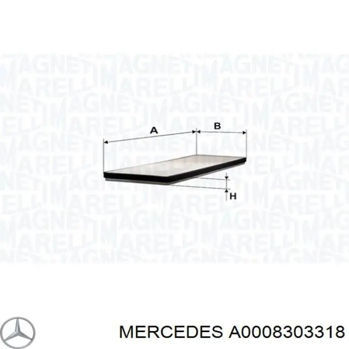 Comprar A0008303318 Mercedes Filtro de aire del habitáculo