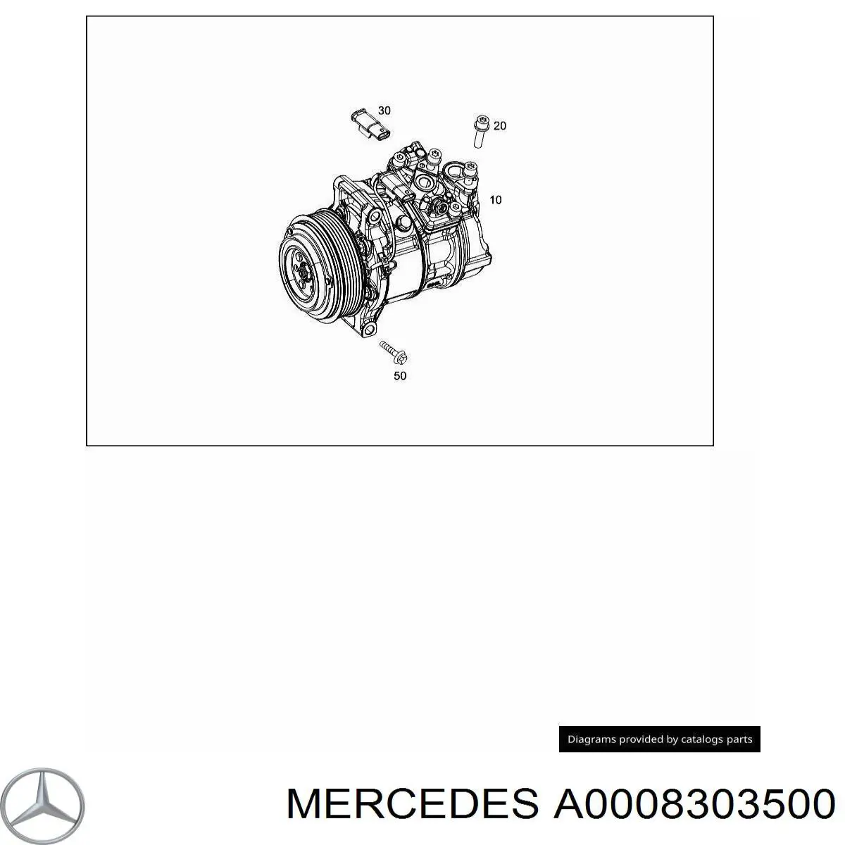 A0008303500 Mercedes compresor de aire acondicionado