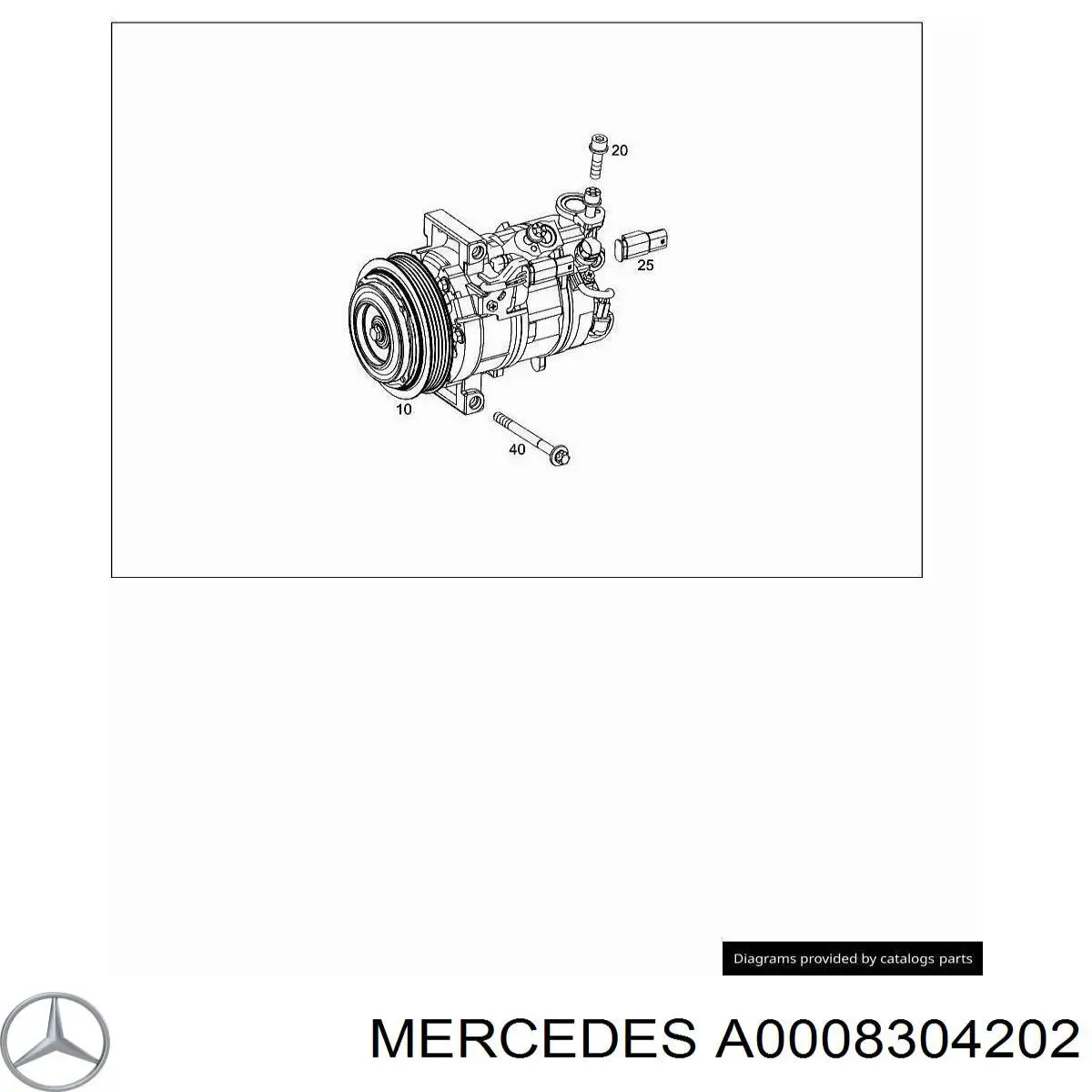 A0008304202 Mercedes compresor de aire acondicionado