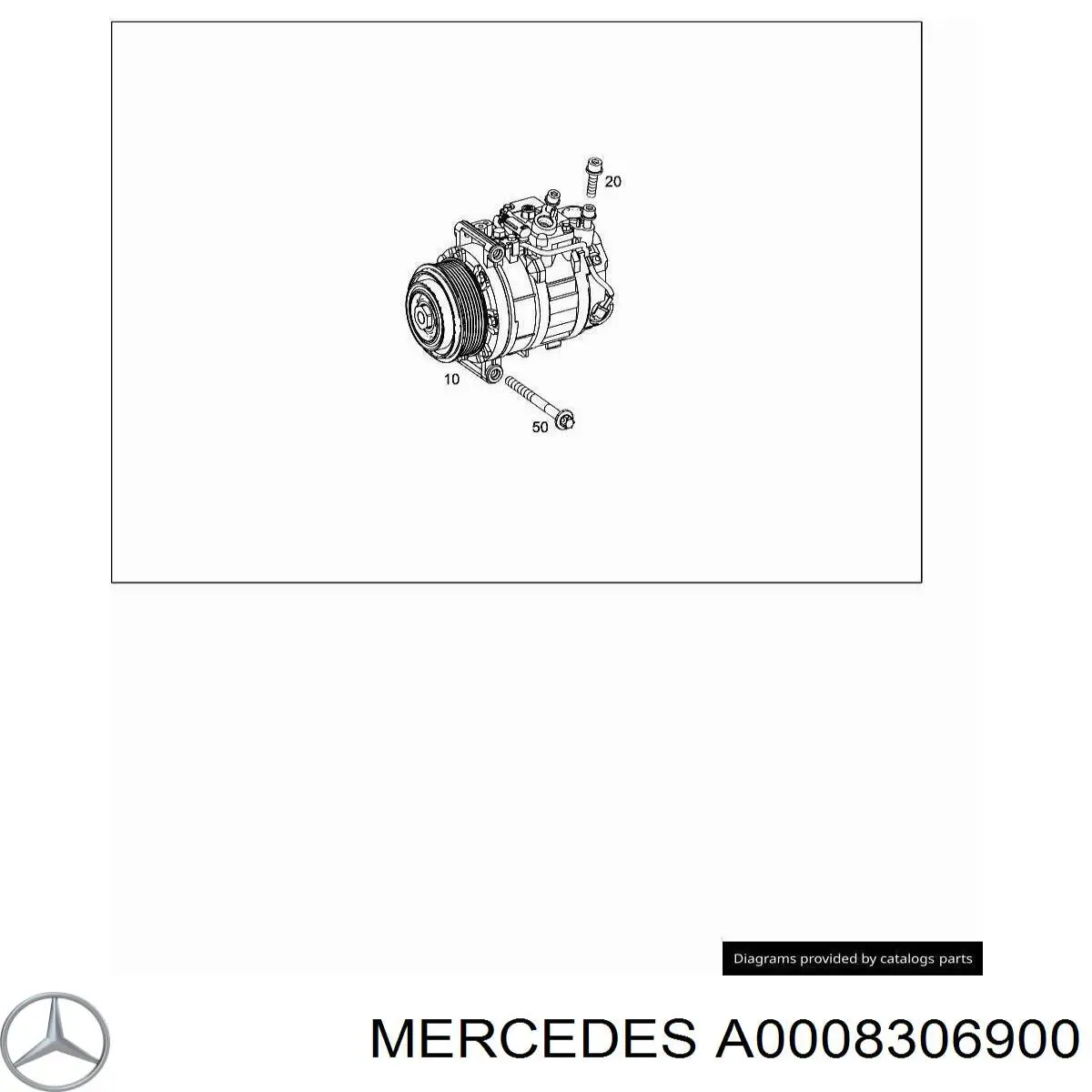 A0008306900 Mercedes compresor de aire acondicionado