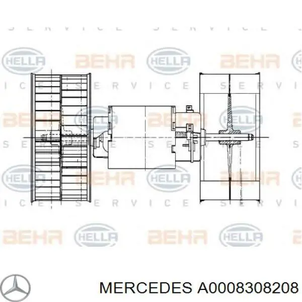 Ventilador de calefacción Mercedes A0008308208 precio, desde 86,81 EUR