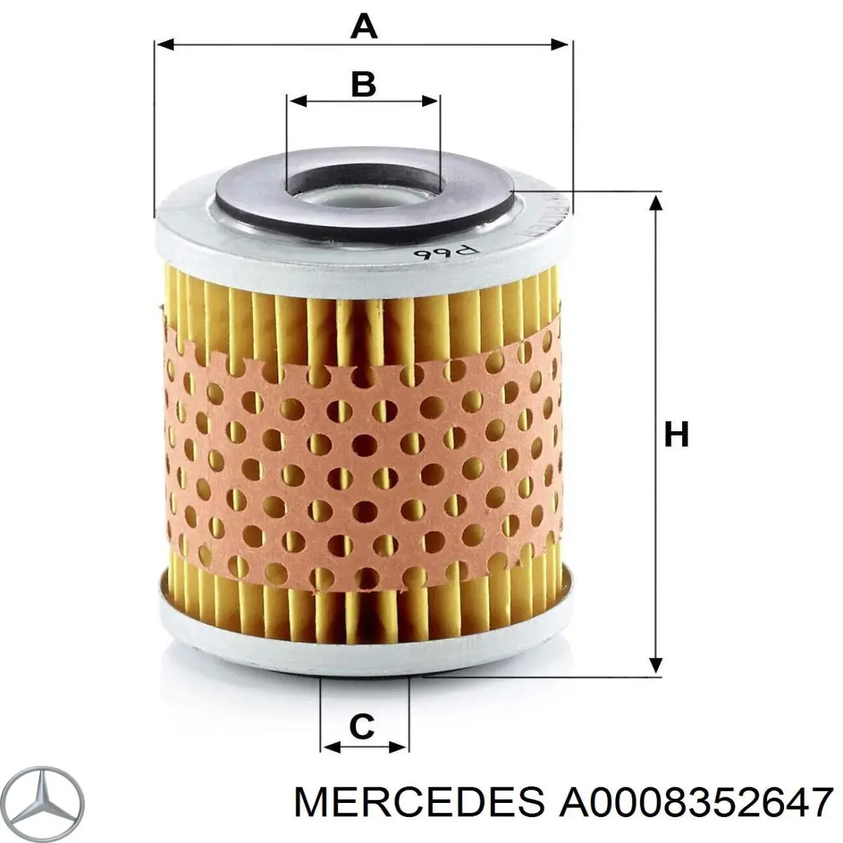 A0008352647 Mercedes filtro de combustible