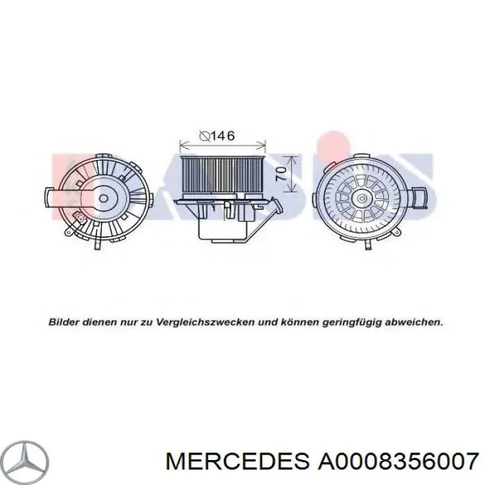 Comprar A0008356007 Mercedes Motor de calefacción