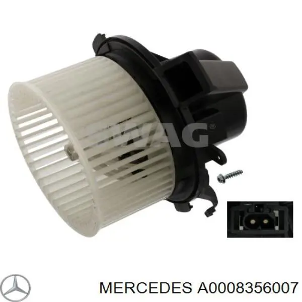 A0008356007 Mercedes motor eléctrico, ventilador habitáculo