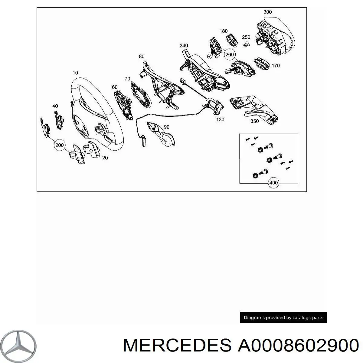 Airbag de volante A0008602900 Mercedes