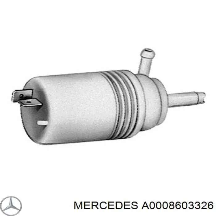 Comprar A0008603326 Mercedes Bomba de agua limpiaparabrisas, delantera