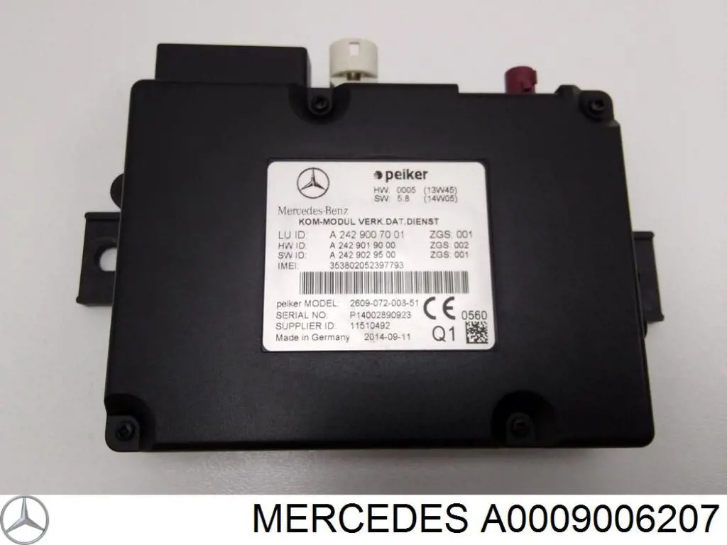 Módulo de control del motor de la bomba de combustible A0009006207 Mercedes