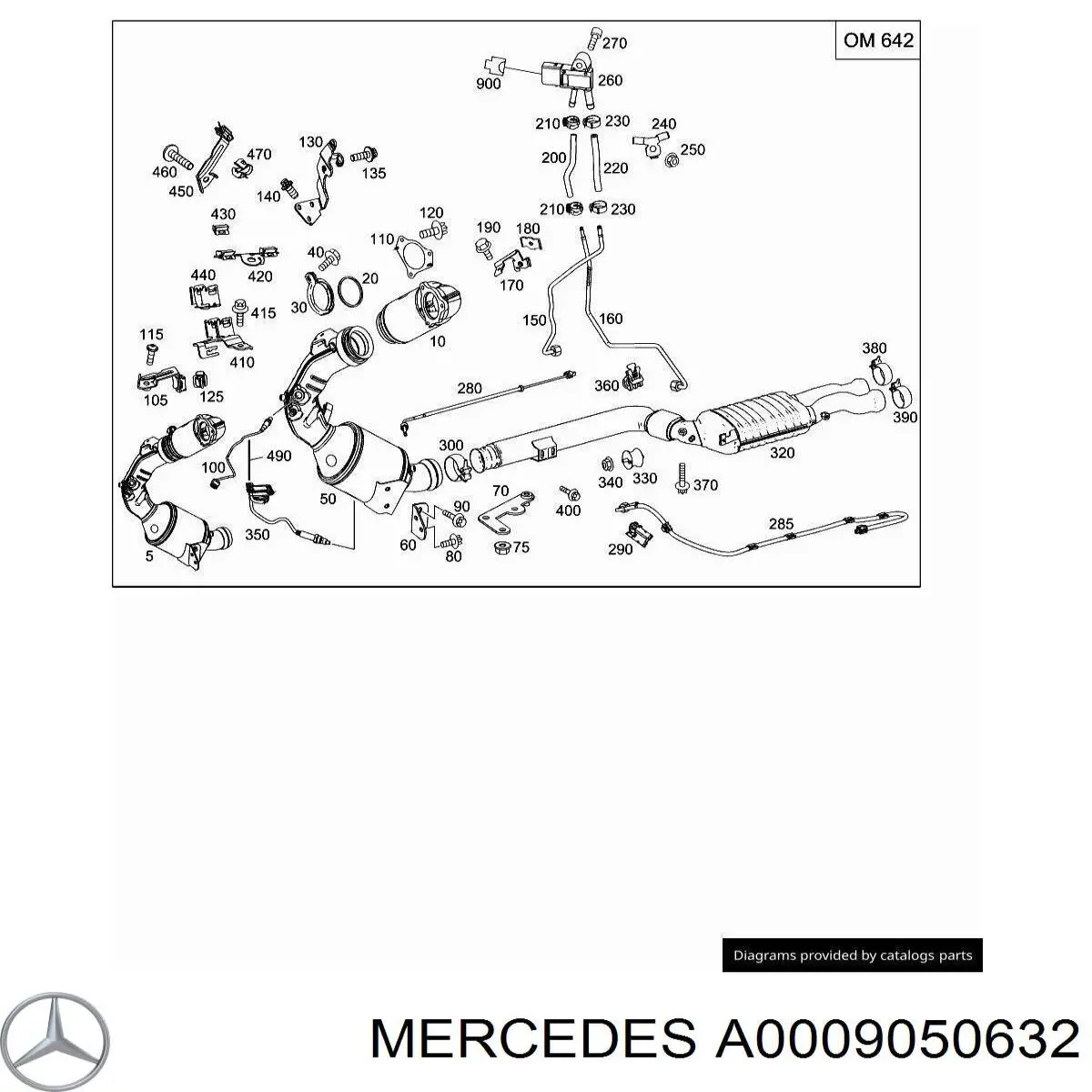 Sensor de temperatura de gases de escape antes del filtro de partículas Mercedes A0009050632 precio, desde 53,36 EUR