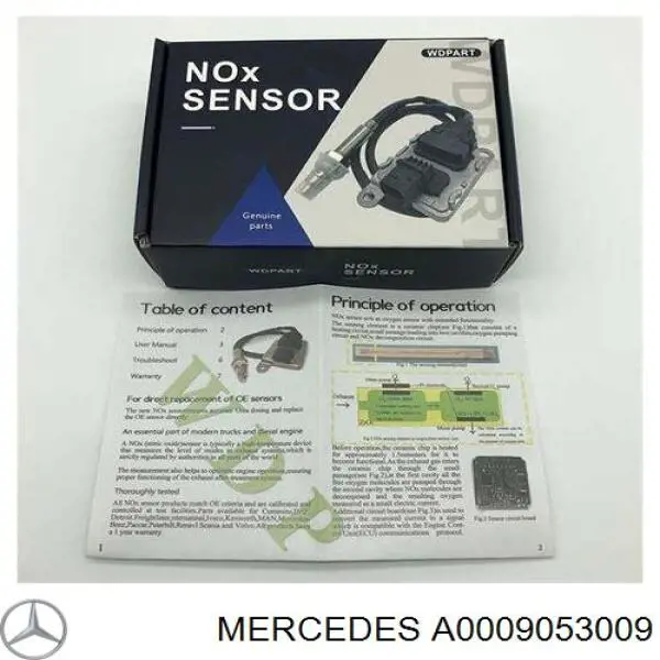 Comprar A0009053009 Mercedes Sensor de óxidos de nitrógeno NOx delantero