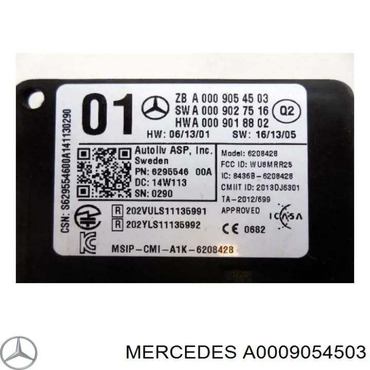 A0009054503 Mercedes sensor de control de ángulo muerto trasero