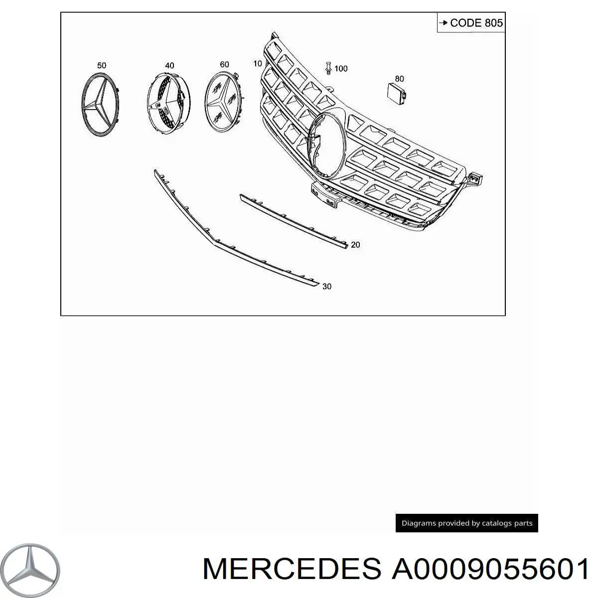 A0009055601 Mercedes Sensor de distancia por radar