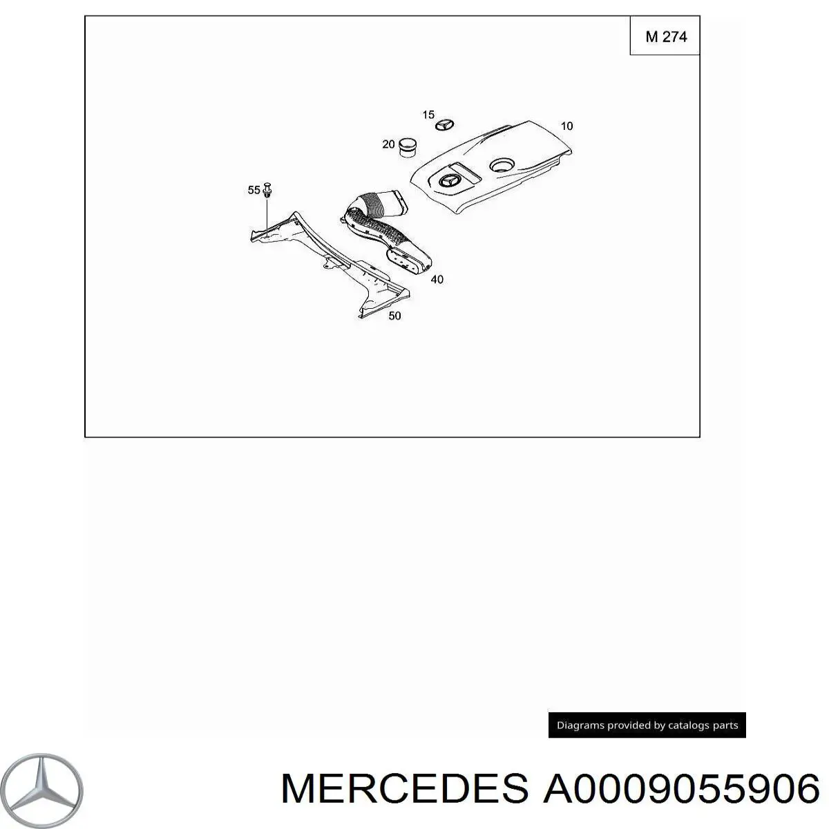 Sensor de presión de sobrealimentación Mercedes A0009055906
