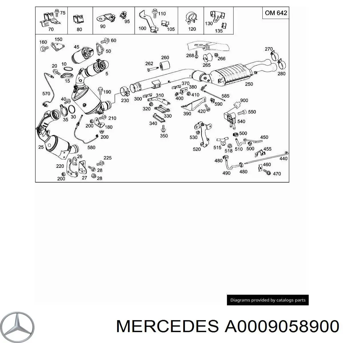 Sensor de temperatura de gases de escape en catalizador Mercedes A0009058900 precio, desde 37,66 EUR