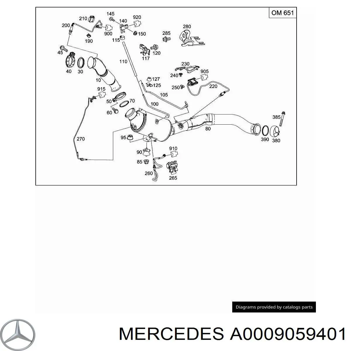 Sensor de temperatura de gases de escape del filtro de partículas Mercedes A0009050408 precio, desde 192,99 EUR