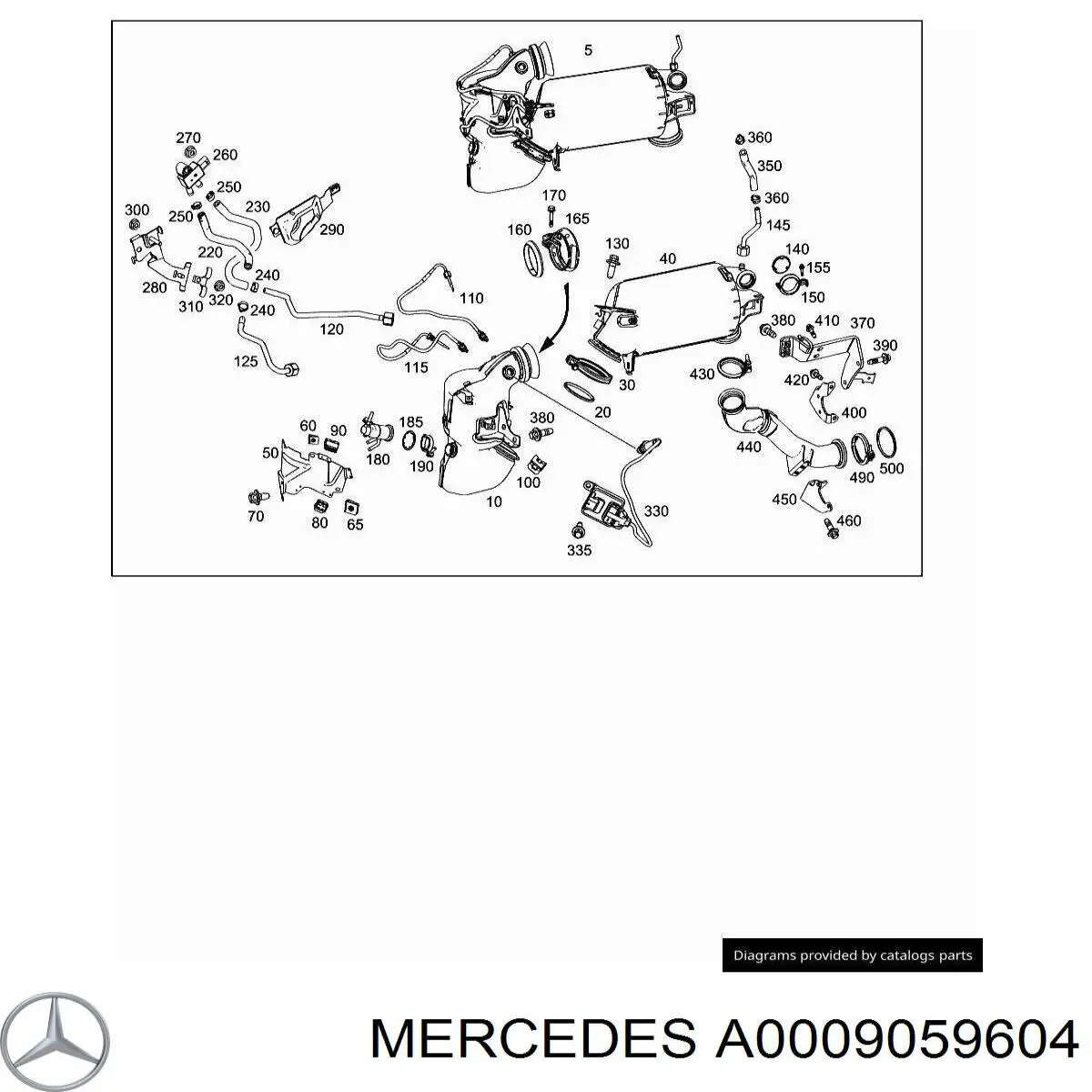 Comprar 0009059604 Mercedes Sensor de temperatura de gases de escape antes del catalizador