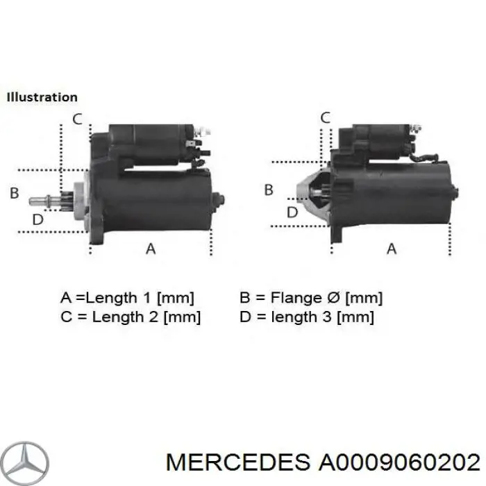 A0009060202 Mercedes motor de arranque