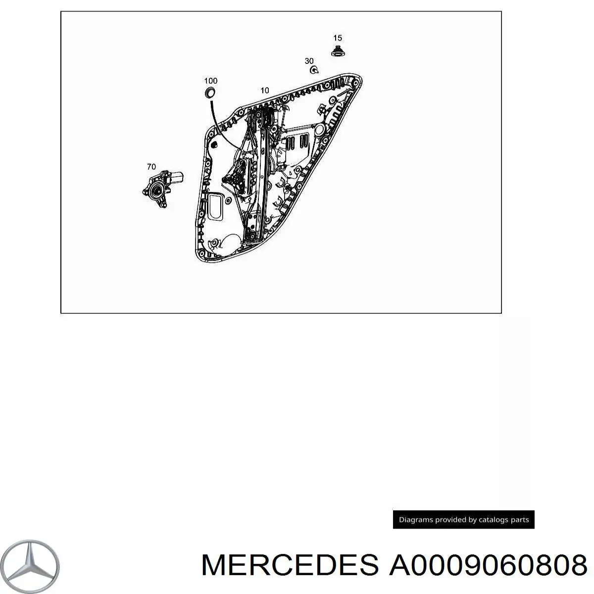 A0009060808 Mercedes Motor del elevalunas de la puerta trasera izquierda