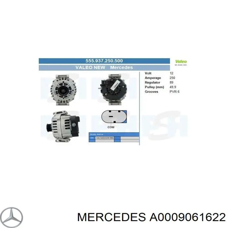 000906162280 Mercedes alternador