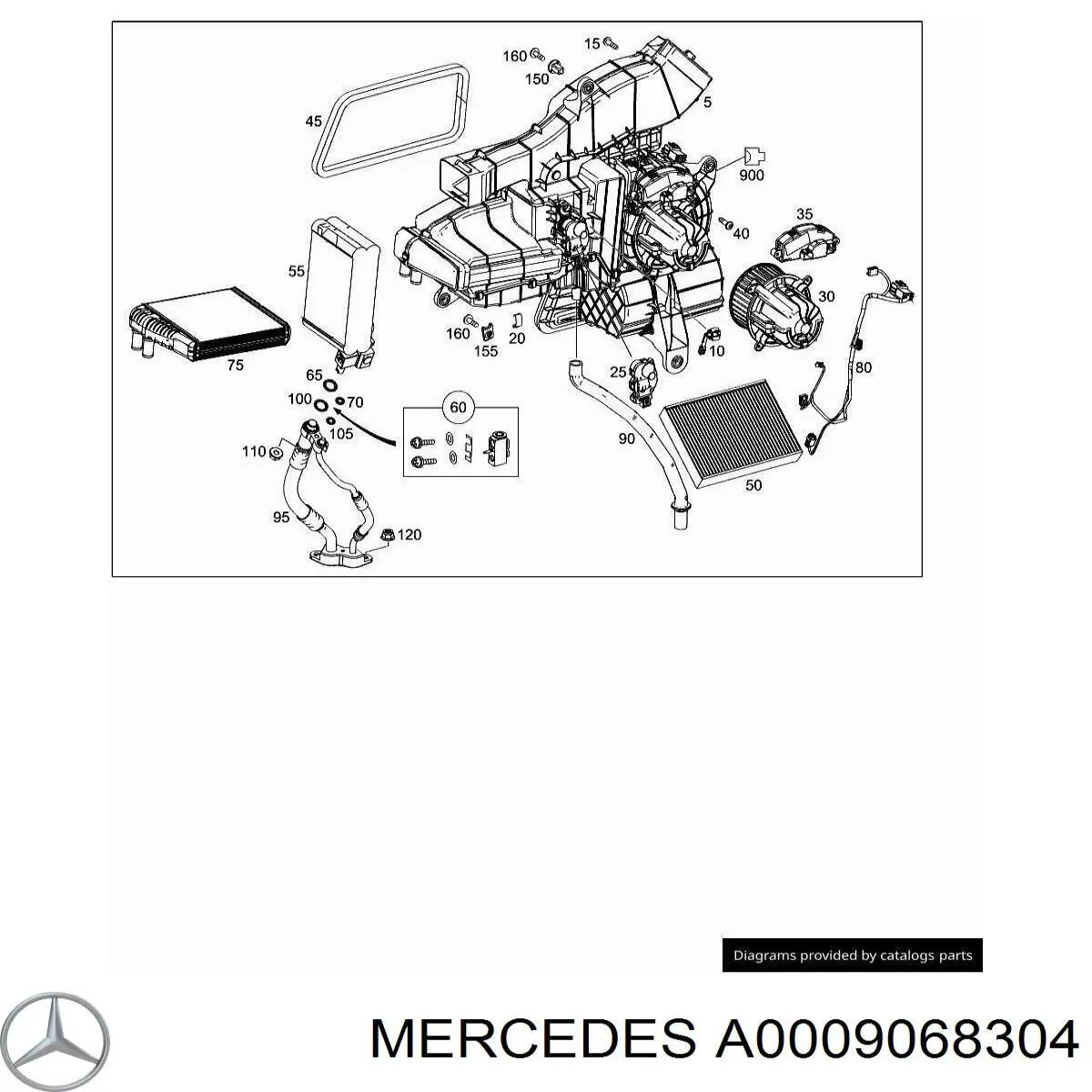 Comprar A0009068304 Mercedes Motor de recirculación de aire