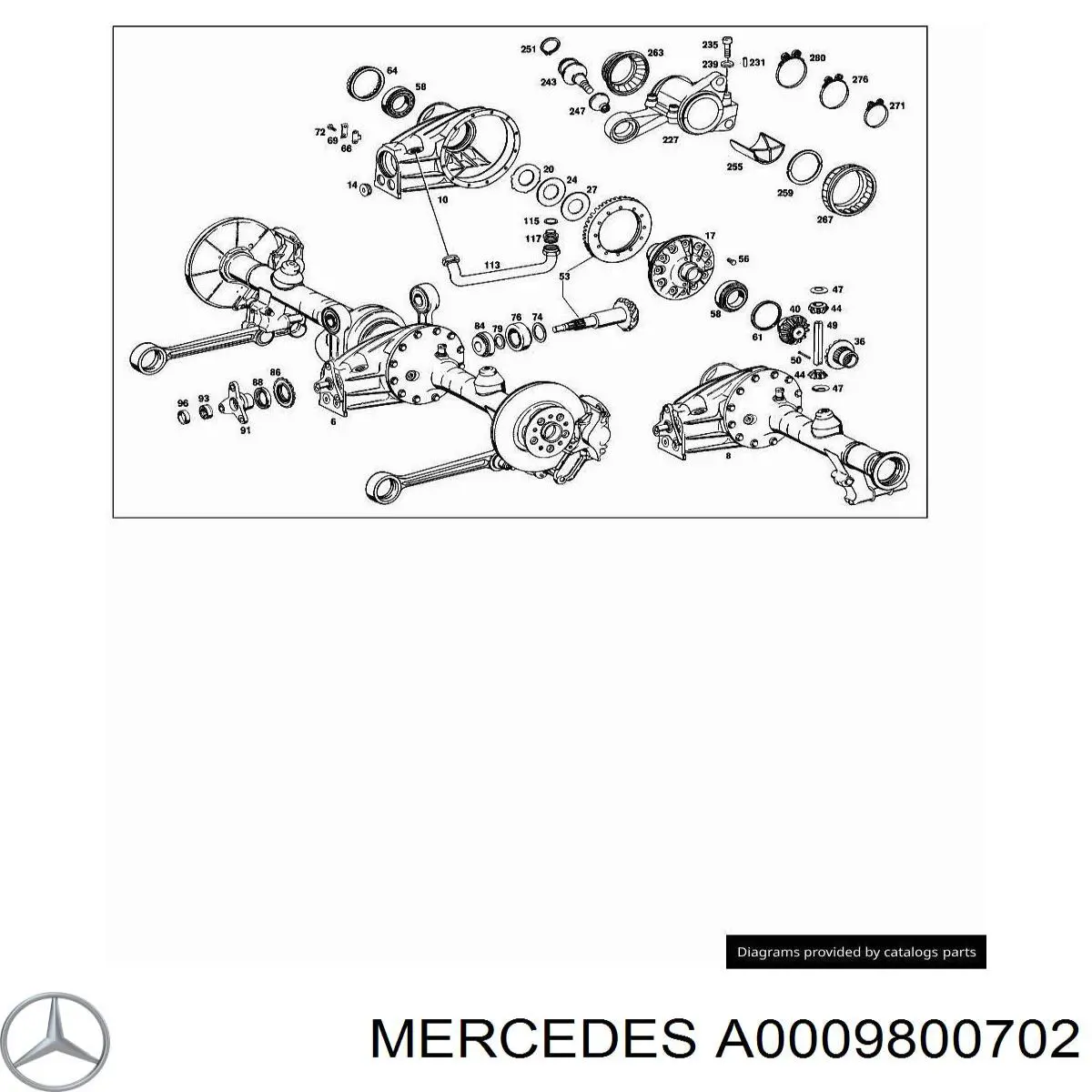 Cojinete interior del semieje trasero Mercedes A0009800702 precio, desde 118,43 EUR