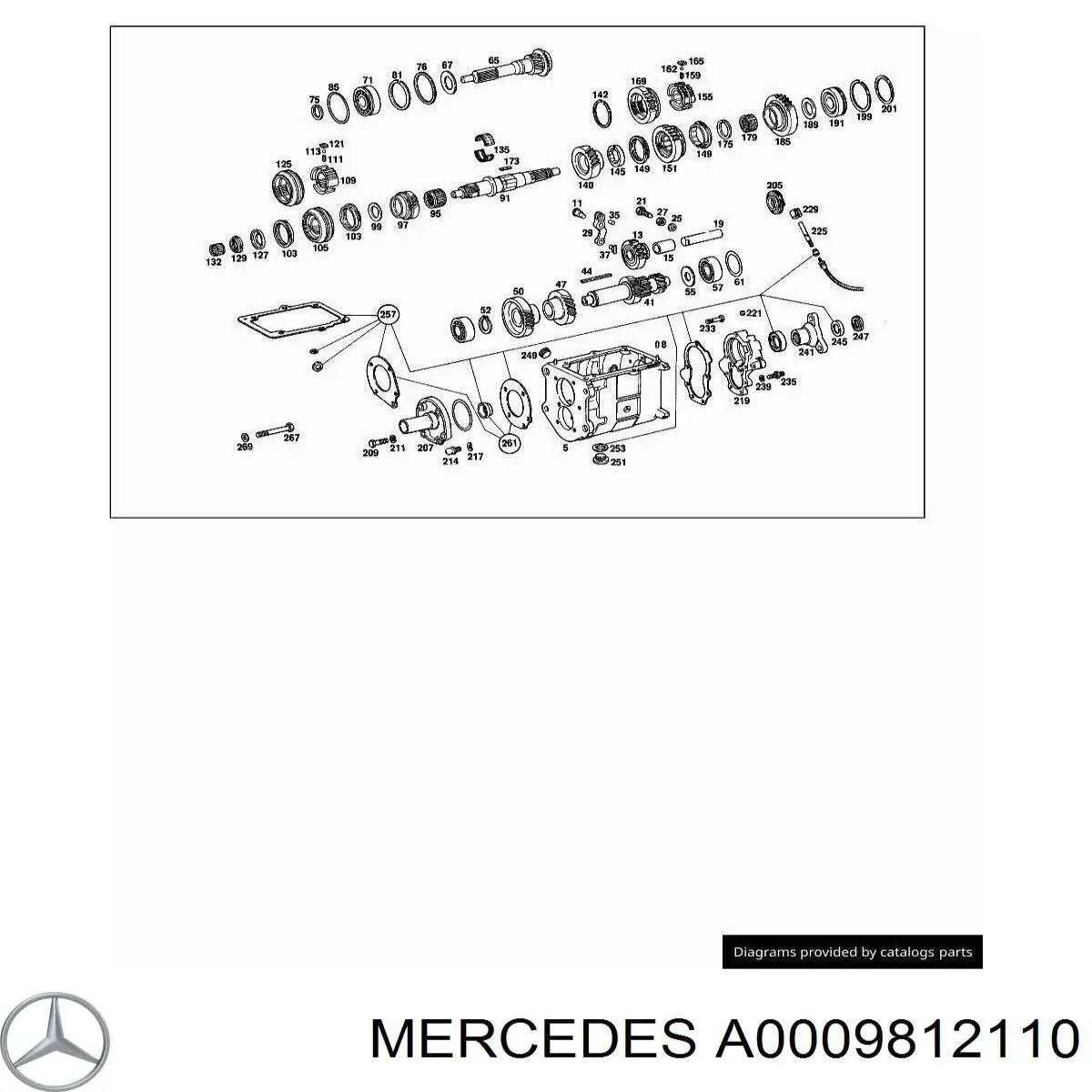 0009812110 Mercedes rodamiento, motor de arranque