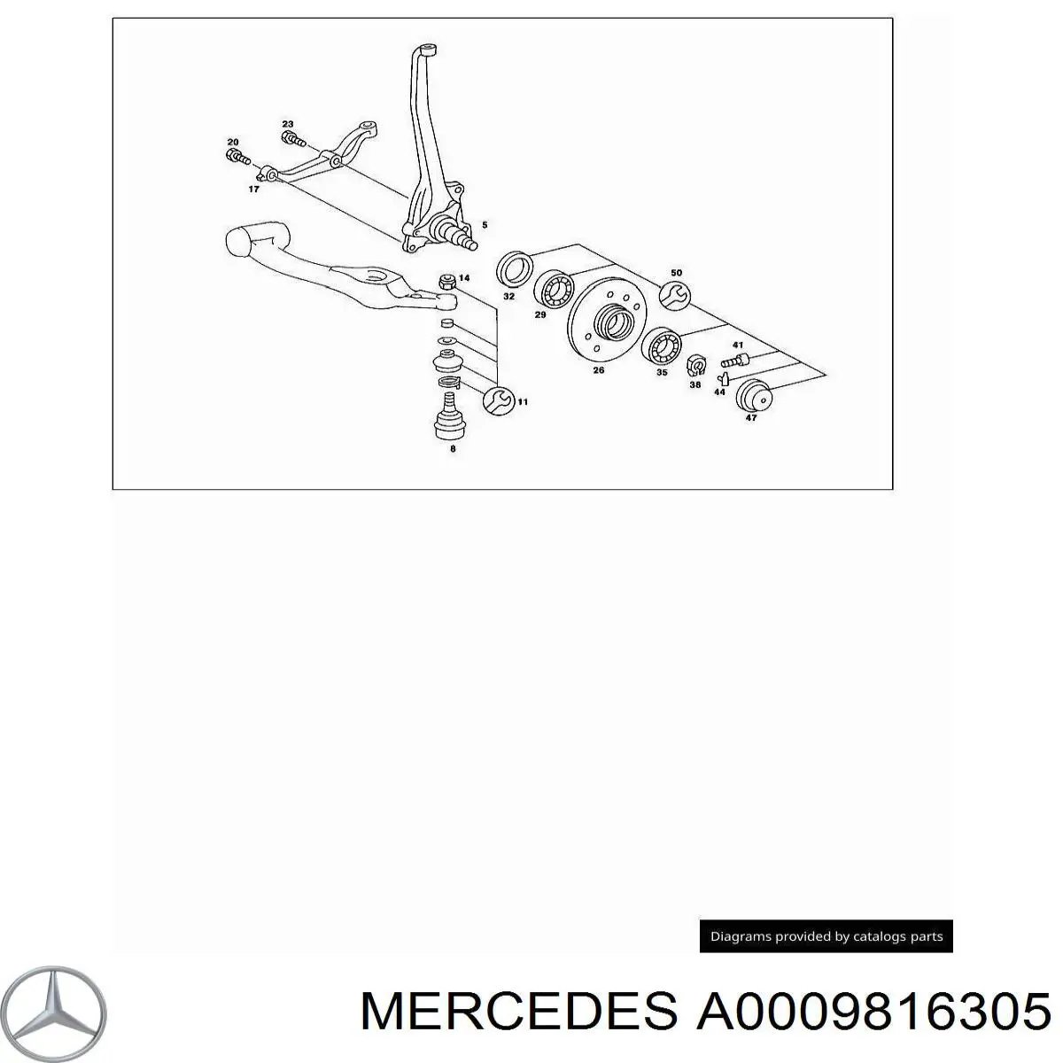 Cojinete de rueda delantero Mercedes A0009816305 precio, desde 13,85 EUR