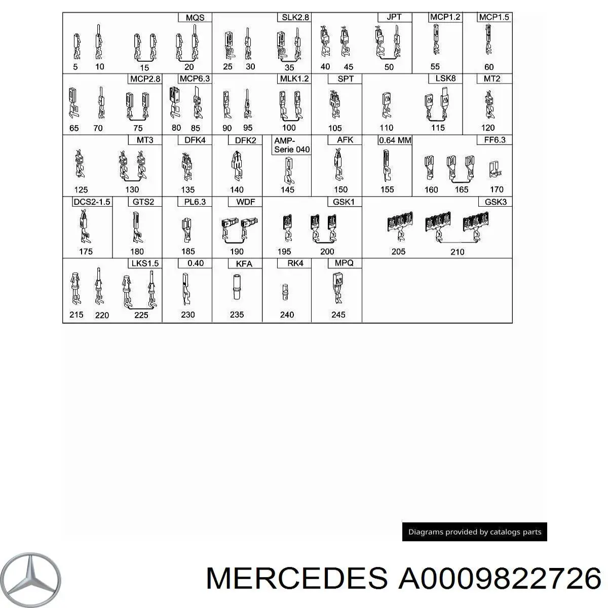  Mercedes A0009822726 precio, desde 5,08 EUR