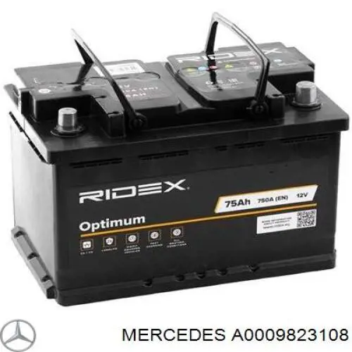0009823108 Mercedes Batería Start-Stop