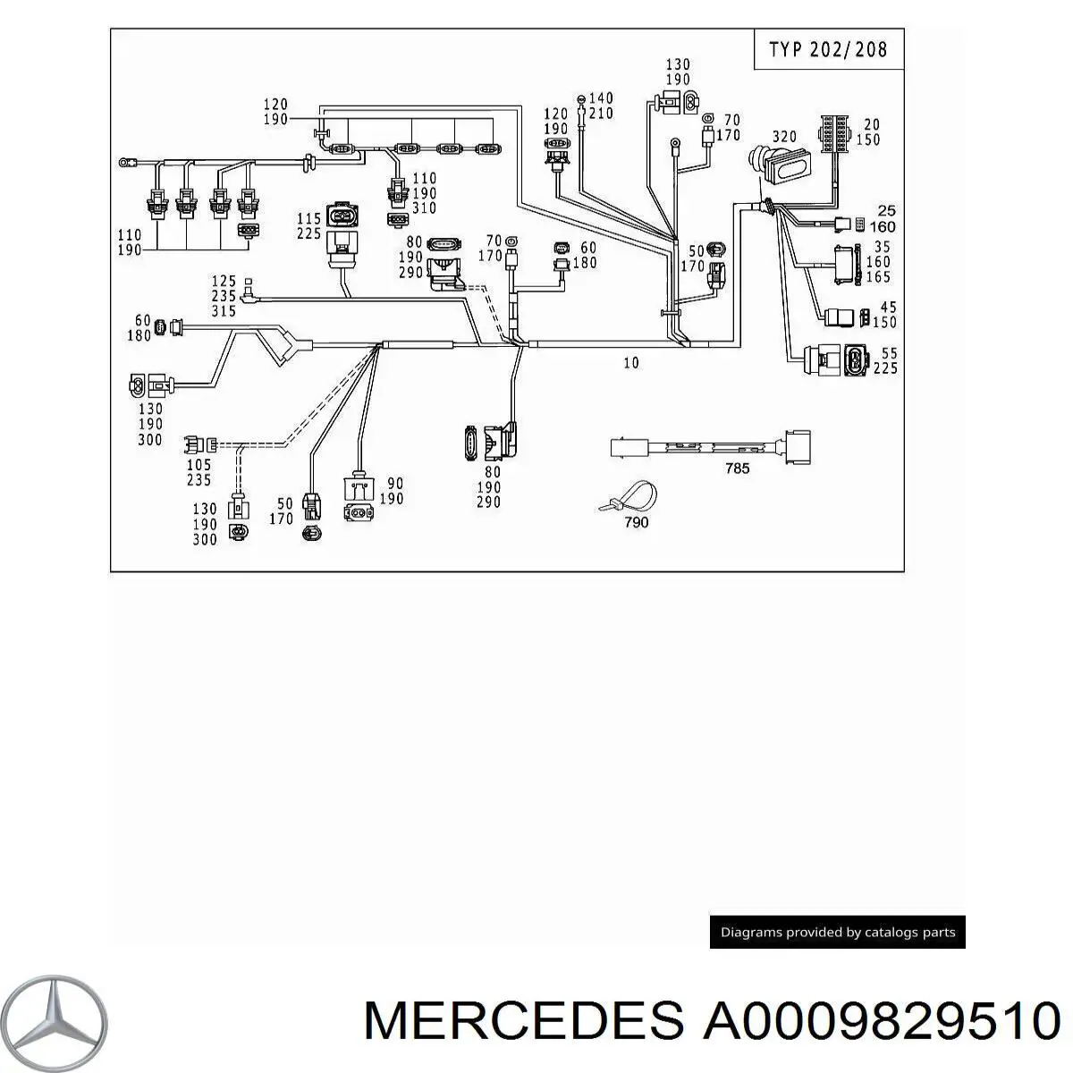 A0009829510 Mercedes 