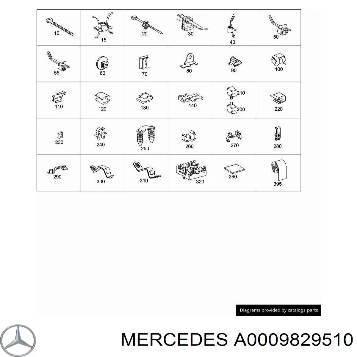  Mercedes A0009829510 precio, desde 9,85 EUR