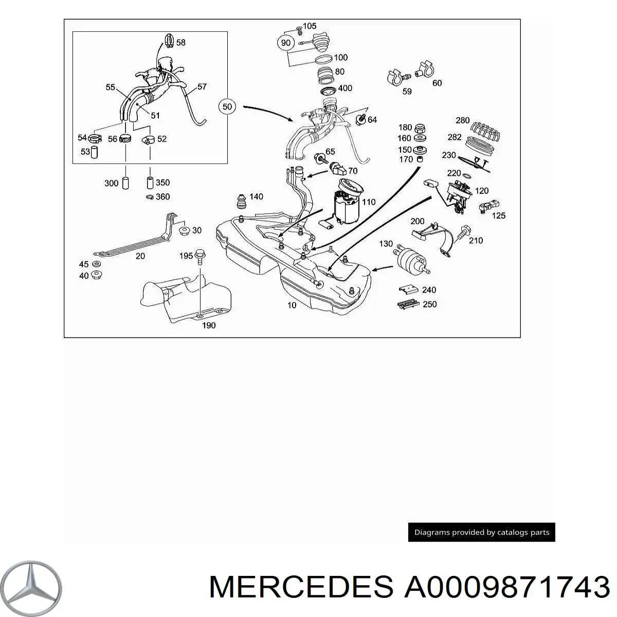  Mercedes A0009871743 precio, desde 4,17 EUR