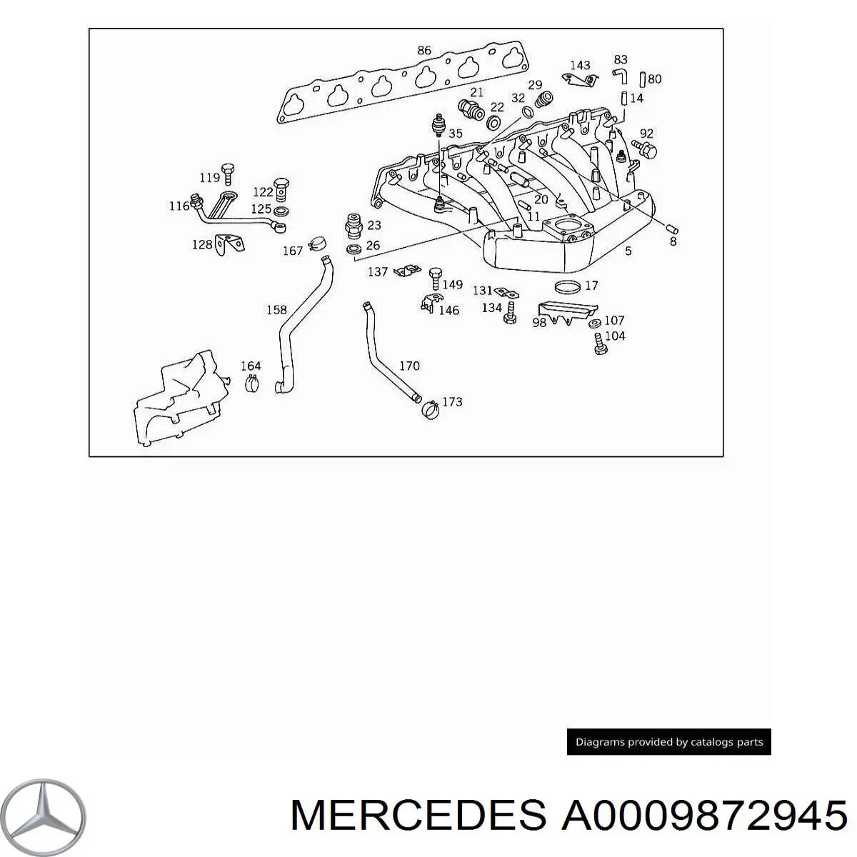  Mercedes A0009872945 precio, desde 0,90 EUR