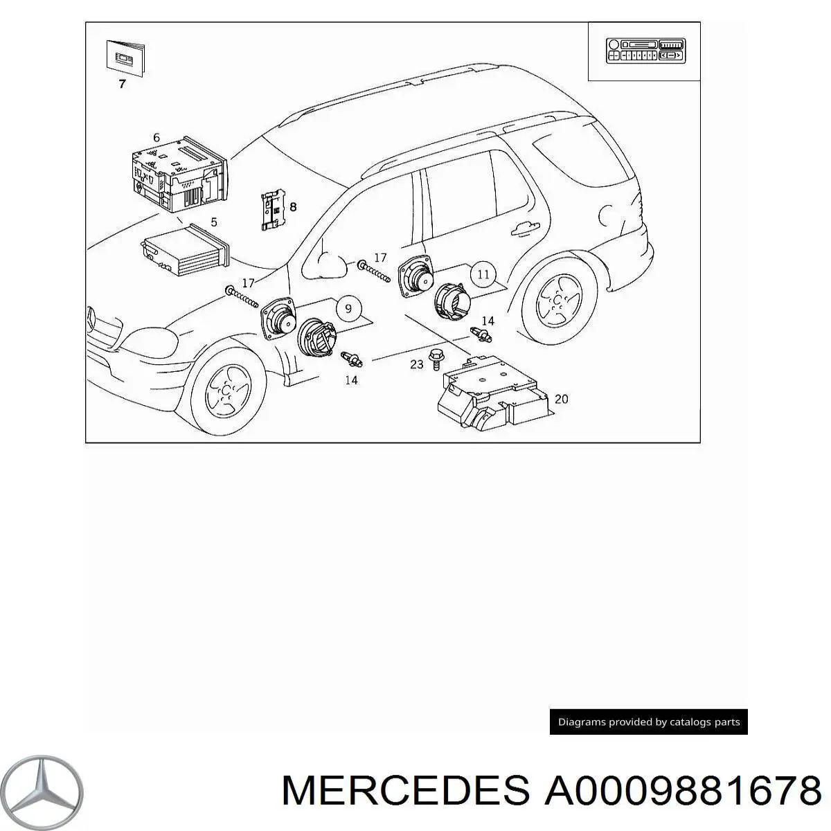  Mercedes A0009881678 precio, desde 0,60 EUR
