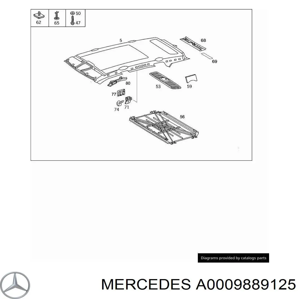  Mercedes A0009889125 precio, desde 2,37 EUR