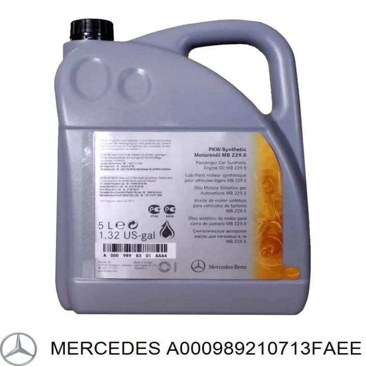 Aceite motor Mercedes A000989210713FAEE precio, desde 38,19 EUR