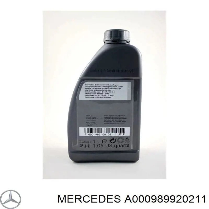 Aceite de motor A000989920211 Mercedes